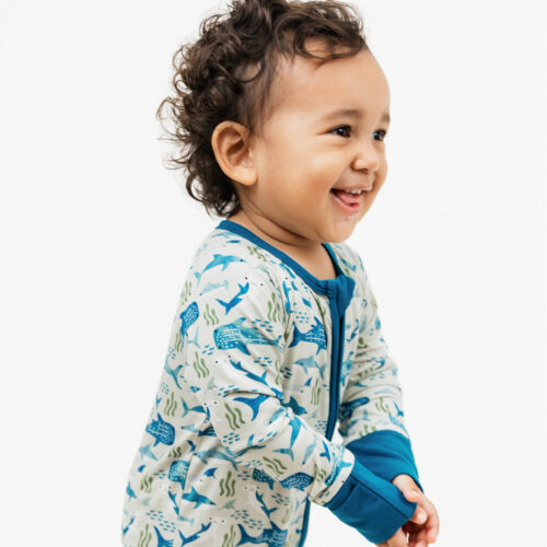 Shark Friends Bamboo Convertible Baby Pajamas