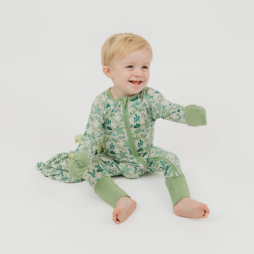 Save the Sea Turtles Bamboo Convertible Baby Pajamas