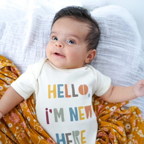 Hello I'm New Here Onesie