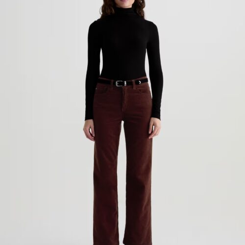 Brinley Corduroy Mid-Rise Straight - Coffee Bean