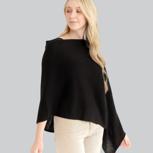 Alashan 100% Cashmere Dress Topper - Ebony
