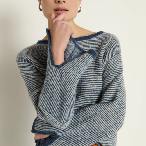 Willow Sweater - Greenwich Navy Stripe