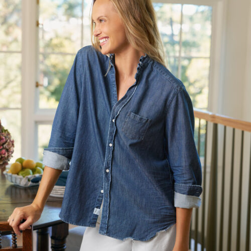 Eileen Ruffle - Vintage Dark Indigo Wash