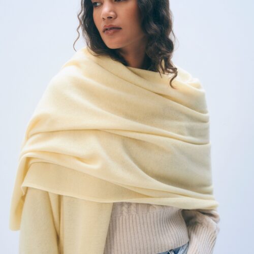 100% Cashmere Travel Wrap - Lemonade
