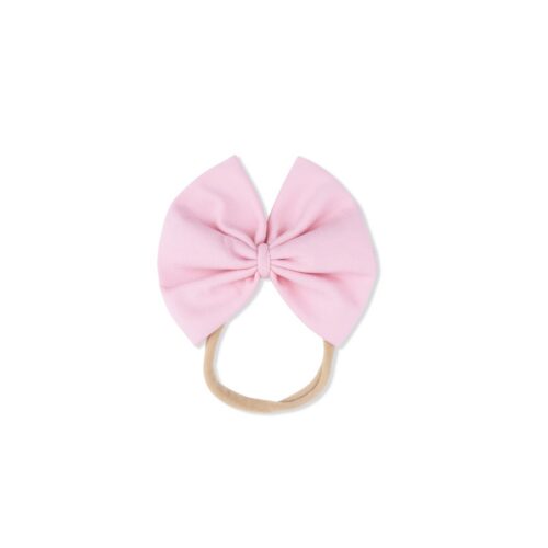 Bow on Headband -Solid Candy Pink