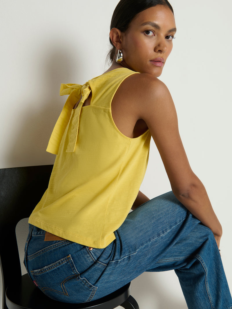 Sammi Tie Back Tank - Sunshine - Millie Costal Accents