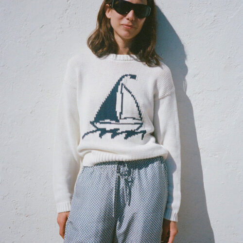 Josette Ivory Cotton Knit Pullover