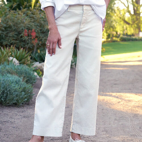 Wexford Wide-Leg Linen Pant - Cement