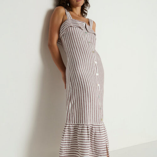 Amalia Midi Dress - Praline Stripe