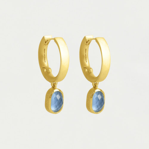 Mercer Gemstone Mini Drop Earrings Celestial Blue
