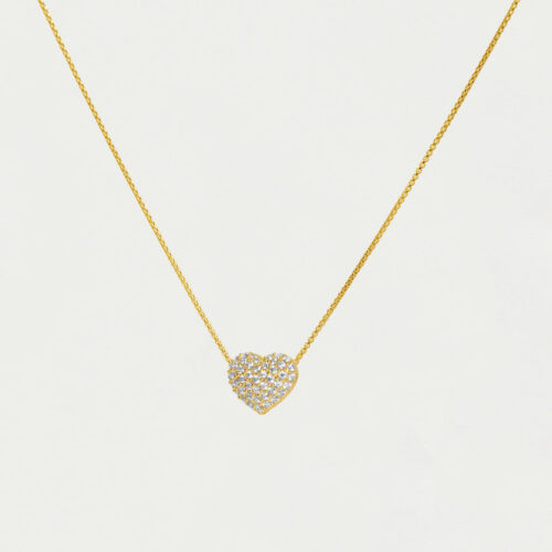 Petit Pave Heart Pendant