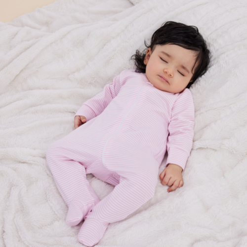 Simple Stripes Pajama Zip Footie