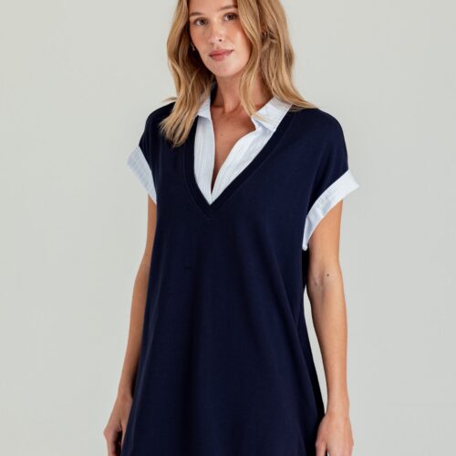 Elenor Dress - Navy