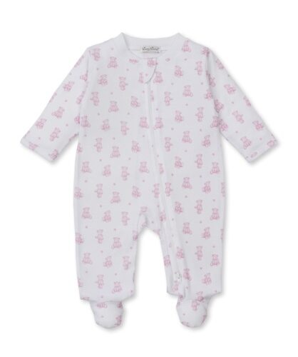 Teddy Bears Pink Zip Footie