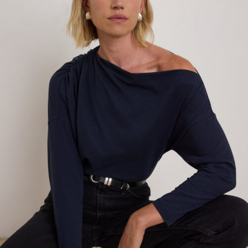 Pietra Off Shoulder - Navy Night Sky