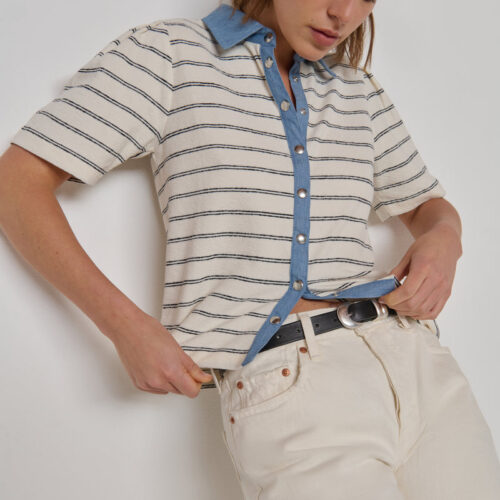 Zoe Snap Top - Tuscany Stripe