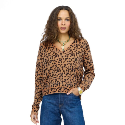 Frenchie Featherweight Cashmere Nomad Sweater - Multi-Nomad